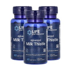 라이프익스텐션 밀크시슬 실리마린 60소프트젤 3개 밀크씨슬 밀크티슬 MilkThistle, 60정