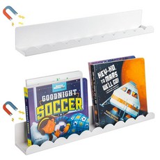 Artressel 화이트보드용 자석 책 선반 금속 자석 책 홀더 2개 교실 교사 냉장고 사무실용 자석 선반 최대 5.9kg(13파운드) 보관, Artressel 화이트보드용 자석 책 선반, 금속 자