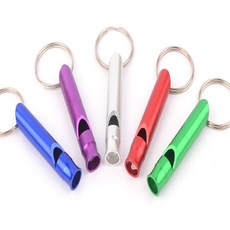 하루한점 알루미늄 키링 호루라기 1개 색상랜덤 호신용호루라기