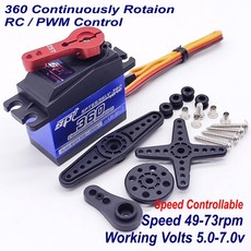 회전 케이스 암용 디지털 연속 표준 서보 SPT5535LV 탱크 기어 로봇 35KG 자동차 360 RC 메탈, 35lv 360 W Arm