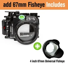 Seafrogs 40M/130ft 수중 카메라 하우징 케이스 소니 ZV-1 다이빙, 08 add 67mm Fisheye