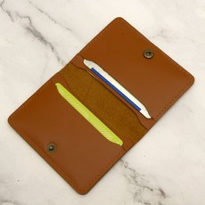 가죽공예 DIY 더블 카드 케이스 만들기 키트 실 바늘 추가가능, 랜덤칼라-실바늘추가, 1세트