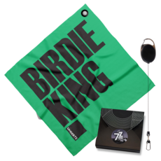 언더72 골프타올 릴와이어 클립형 세트 극세사 파크골프 겸용 선물용, 1세트, T88_버디_킹