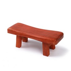 고재스툴 원목 낮은 스툴 나무 풋스툴 받침대 체어 의자, 레드 배