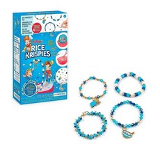 Make It Real: Kellogg's Cerealsly Cute - Rice Krispies DIY 팔찌 키트 178개 스냅 크래클 팝 참 시리얼 테마 4개 만들기, 라이스 크리스피