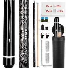 당구 가방 큐가방 당구백 개인 IIQ 당구대 큐 스틱 3-in-1 독특한 선구자 무게 조절용 나사 2개 연장봉 쿨 조인트 보호대, Pool Stick without Extension R