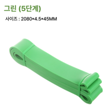 고탄성 풀업밴드 턱걸이 보조 운동 밴드 단계별 5종 저항 밴드 홈트레이닝 근력 강화, 1개, 그린(5단계)