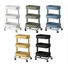 이케아 정품 로스코그 트롤리 기저귀 수납 주방 카트 로스코그 대형 소형, 그레이그린