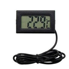 쿨템 어항 냉장고 수족관 디지털 탐침형 온도계 3미터 검정, 1개