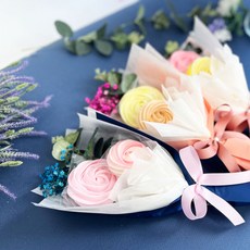 2송이 장미머랭꽃다발, 2송이장미꽃다발, 1개, 14g