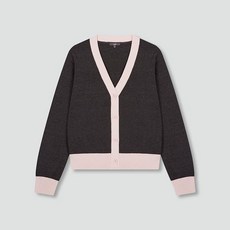 JAJU 여 배색 니트 가디건 J114404301085 549795