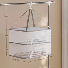 건조망 걸이형 생선 메쉬 고추 다용도 과자 세척, [40cmX50cm] 2단, 1개