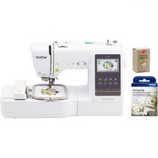 브라더 SE700 재봉 및 자수 기계 SA5FTPKG 5피트 장식팩 SAEMB7511 100개 75/11 바늘, SE700 + 발 + 바늘