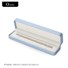 Oirlv 보석 상자 LOGO제작가능 보석 정리함 반지 귀걸이 목걸이 펜던트 팔찌 보관함 포장 상자 선물 케이스 결혼식용 벨벳/PU 가죽 둥근 모서리 보석 보관함 하얀색, 1개, H15905긴 사슬 상자