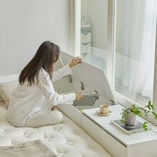 아씨방가구 베라 거실 수납 벤치 스툴 의자 1200, 화이트