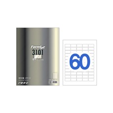폼텍 레이져 광택라벨 LB-3101 60칸, A4, 100개