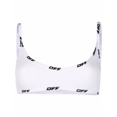 오프화이트 로고 테이프 디테일 브라렛