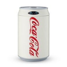 코카콜라 원형 가정용 캔 스마트 휴지통 자동센서 쓰레기통, 화이트