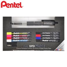 日本 Pentel 八合一Super Multi 8機能筆組2mm彩色鉛筆PH803ST複合式彩色繪圖筆彩製圖筆, 1個