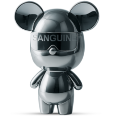 생귄 명품 캐릭터 차량용 방향제 걸이형 송풍구형, 실버크롬 x No Map(생귄1024), 1세트