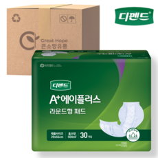 유한킴벌리 남녀공용 디펜드 속 기저귀 라운드형 성인기저귀/패드 대형, 30개입, 3개