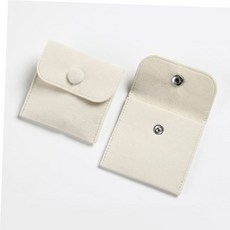 벨벳 액세서리 보관 주머니 아이보리 사각 7x7cm
