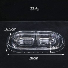 일회용 고양이 밥그릇 길고양이 플라스틱 야외 물그릇 캣맘 휴대용, 20개, 이중 그릇 16.5cmx20개