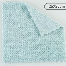 鳳梨格洗碗布 廚房家用 清潔抹布 高吸水 不易掉毛 周拋型 家務清潔 百潔布+菠萝格花边 绿色【25*25】+裸装, 1個, 菠萝格花边 绿色【25*25】:裸装