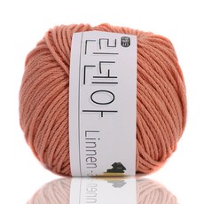 린넨아 봄 여름 린넨 마 카사리 뜨개실 코바늘 대바늘 가방 모자 소품 얀메이크, 1개, 014. 톤다운오렌지