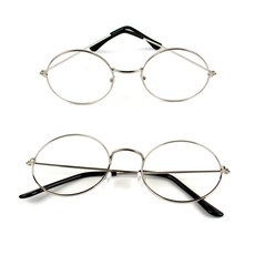 안경테 동그란 은색