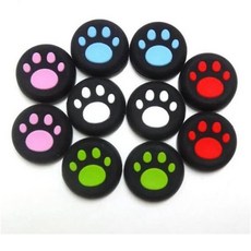 2개 실리콘 고무 엄지 스틱 그립 캡 조이스틱 PS5 PS4 PS3 Xbox 360 One X 엘리트 컨트롤러 강아지 고양이 발 패드 교체용 빨강, 1개, Red