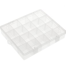 더블헥사곤 플라스틱 멀티케이스 태클박스 20칸, 1개, 반투명