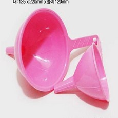 플라스틱 깔대기 2P-색상랜덤 오일깔때기 주방깔때기, 1개