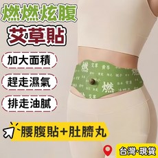 燃燃炫腹草本貼【加大範圍】大肚貼 懶人肚臍貼 帶脈貼 排濕貼 艾草貼 噗噗貼 瘦肚子貼 大肚熱敷貼 艾絨貼, 133元/盒【下標數量請按3以上】