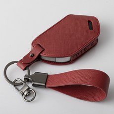 [무료각인]기아 호환 더뉴모닝 쏘렌토MQ4 K5 K8 더뉴스포티지 EV3 EV4 카니발4세대 차키케이스 스마트 키홀더 사피아노가죽 키커버, 기아I 7버튼(각인불가), 베리레드