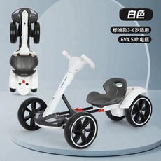 장난감 RC카 레이싱 고카트 접이식 자동차, 전기 구동, 표준모델 화이트 6V4.5Ah, 1개