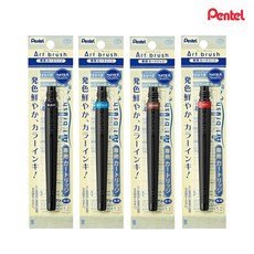 펜텔 붓펜 브러쉬 리필 잉크 카트리지 XFR, 블랙(101), 1개