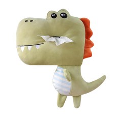 JoyBaby 可愛動物造型紙巾盒 車用椅背收納袋 彈力固定衛生紙盒 車內裝飾, 趣味恐龍-F, 1個