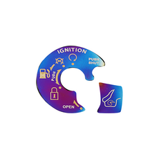 機車點火開關裝飾貼紙 防刮耐磨個性化改裝貼花 摩托車裝飾貼, DRG/FNX /VEGA英文版, 1個