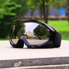 柱麵成人滑雪護目鏡，雙層防霧防風雪地眼鏡，臺灣出貨，滑雪裝備可開發票, 黑框（銀片）, 1個