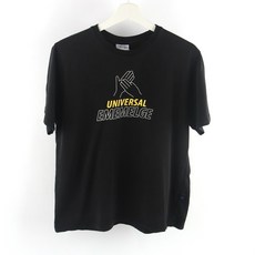 S / 엠엠엘지 루즈핏 블랙 여름 반팔티 / P011 -012, 1개, 사진참고