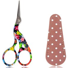 종이 커터기 공예 커팅 도구 DIY 커팅도구 BIHRTC 3.6인치 자수 가위 소형 정밀 스테인리스 스틸 제작 바느질 핸드크래프트 크로셰 아트워크 도구용, Black Flower, 3.6inch, 1개