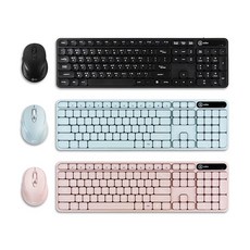 YoYo 3C 2.4G無線靜音鍵鼠組 (標準鍵盤 六鍵滑鼠) 無線鍵盤組, 黑色