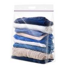 37.8L(10갤런) 대형 핸디 보관 가방 3팩 손잡이가 달린 61 x 61cm(24 24인치) 투명 플라스틱 지퍼 리넨 옷 아기 스포츠용 재밀봉 가능한 튼튼한 점보