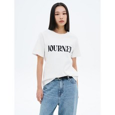 매장정품 에잇세컨즈 8SECONDS 기모 반소매 레터링 티셔츠 화이트 355142LY91 537036