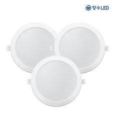 장수 LED 다운라이트 6인치 20W 주광색 전구색, 주백색, 3개