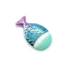 머메이드 블러시 파우더 브러시 물고기 꼬리 모양 네일 브러시 화장품 브러시 부드럽고 다채로운 화장품 브, 01 Blue