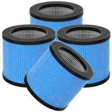 TPAP002 필터 교체품 TOPPIN HEPA 공기 청정기 컴피 에어 C1 3-in-1 H13 트루 헤파 필터 부품 번호 TPFF002와 호환 4팩, 4 Pack TPAP002 Filter