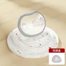 DIU 嬰兒安撫奶嘴新生專用0-36個月一歲以上防脹氣寶寶睡覺神器軟硅膠, 1個, 如圖, 拇指款-灰色【帶收納盒】