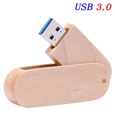 USB 3.0 나무 + 플래시 드라이브 pendrive 4GB 메모리 스틱 사진 결혼 선물, 10 Maple wood, 03 64GB